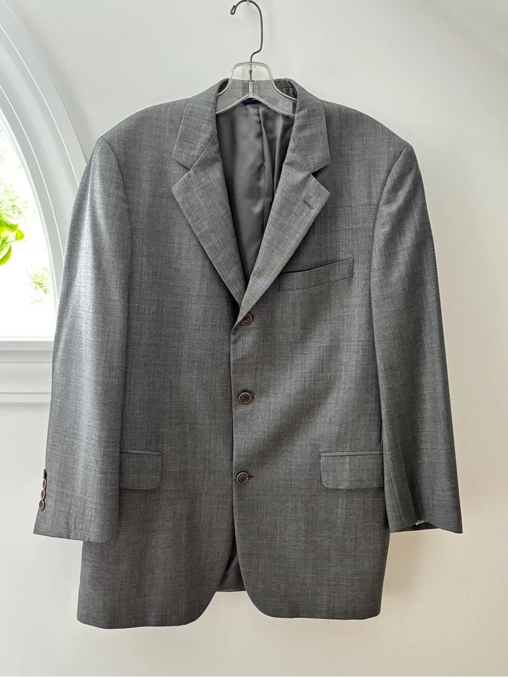 Brooks Brothers Gray Italian Wool Blazer Sport Coat Jacket 41R Classic Office